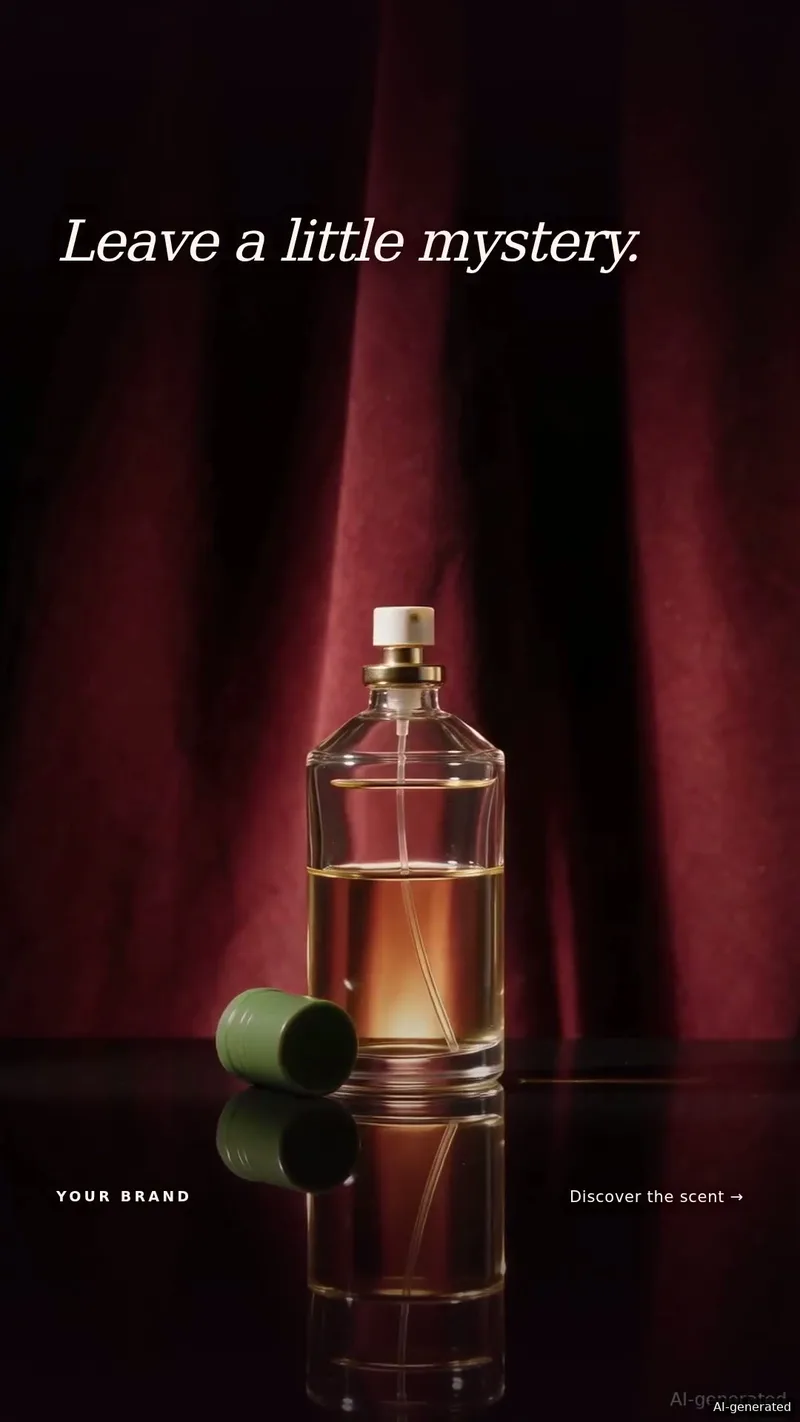 Perfume advertisement with the headline Leave a little mystery